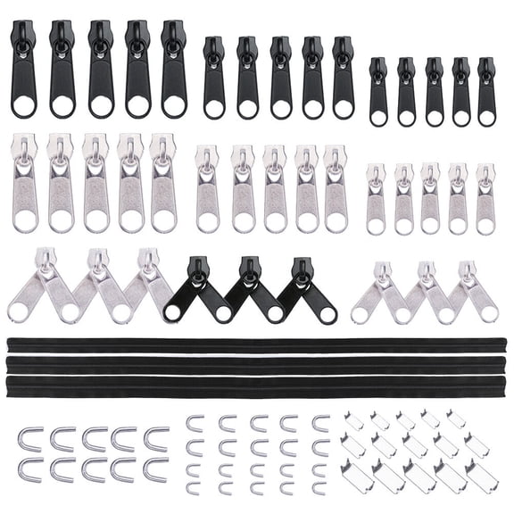 CRILSTYLEO 87-Piece Zipper Slider Repair Kit with Multiple Colors for Jeans, Backpacks, Luggage, and Outdoor Gear