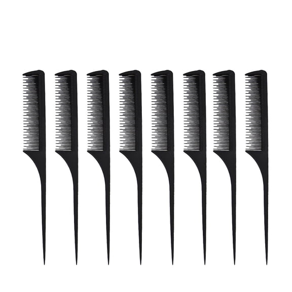 CRILSTYLEO Black Plastic Hairdressing Massage Combs for Home Use with Skin-Friendly Material