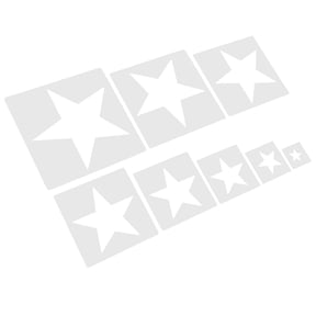CRILSTYLEO 8Pcs Star Template Set for DIY Painting with Durable Smooth Plastic and Easy Wipe Surface