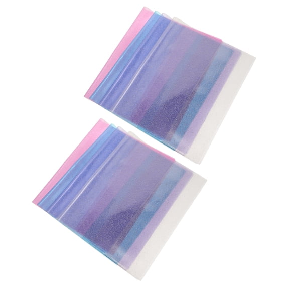 CRILSTYLEO 8Pcs Transparent Glitter Notebook Cover Waterproof Dustproof Jelly Sleeve for Week Planner