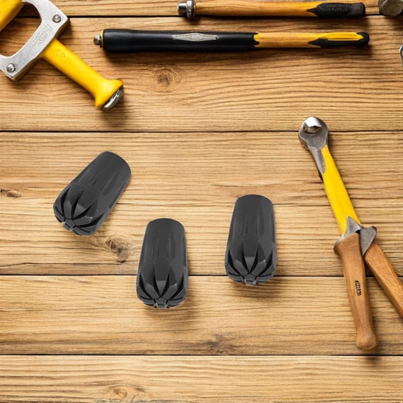 CRILSTYLEO 8pcs Walking Pole Rubber Feet Black Replacement Walking Stick Rubbers