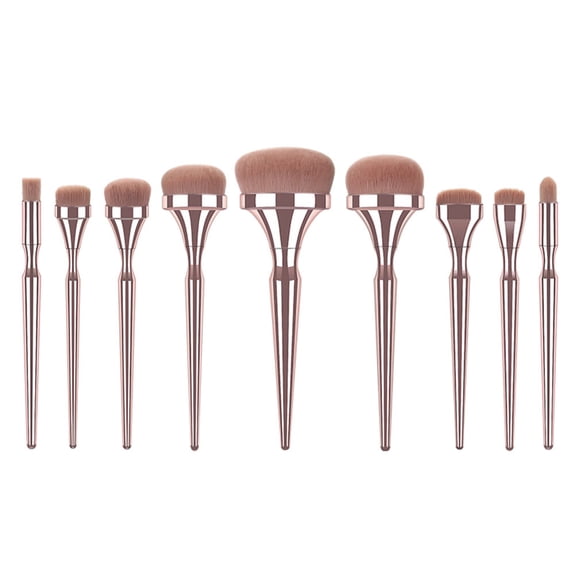 CRILSTYLEO 9Pcs Cosmetics Brush Set Plastic Rose for Washing for Women Makeup