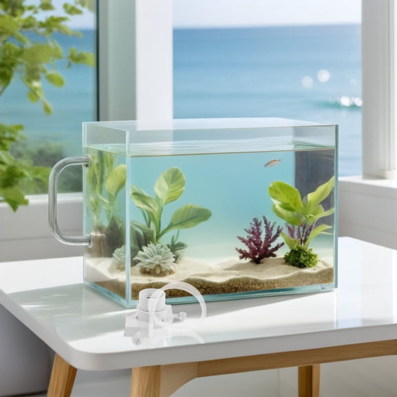 CRILSTYLEO Automatic Aquarium Water Level Controller White Water Refiller for Fish Tanks and Nano Aquariums, 1 Set
