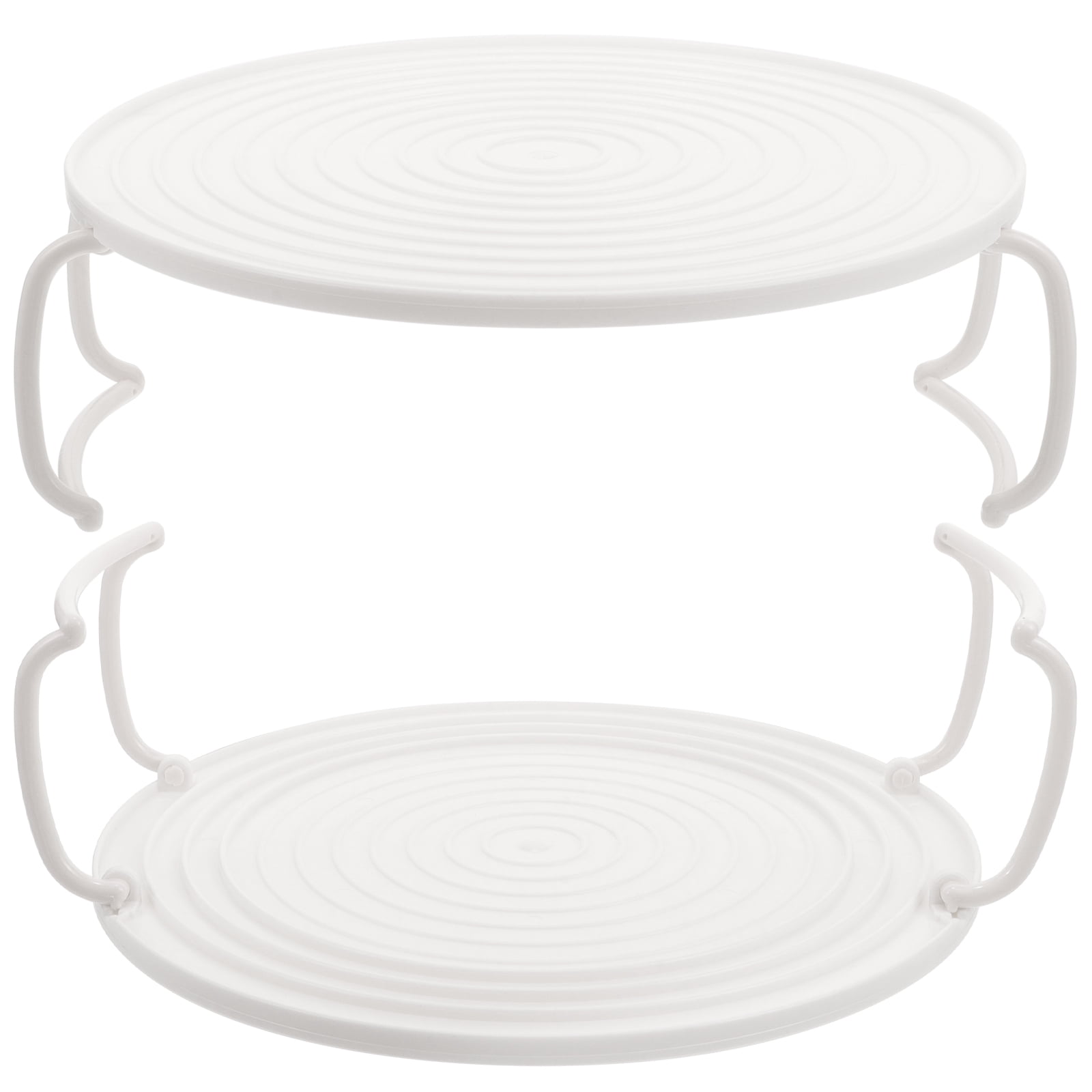 CRILSTYLEO Baking Sheet Stacker 2Pcs White Rounded Shape Layered Design ...