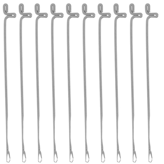 CRILSTYLEO 10Pcs Plated Silver Bead Crochet Hooks for Fine Beading and Jewelry Making Crafts