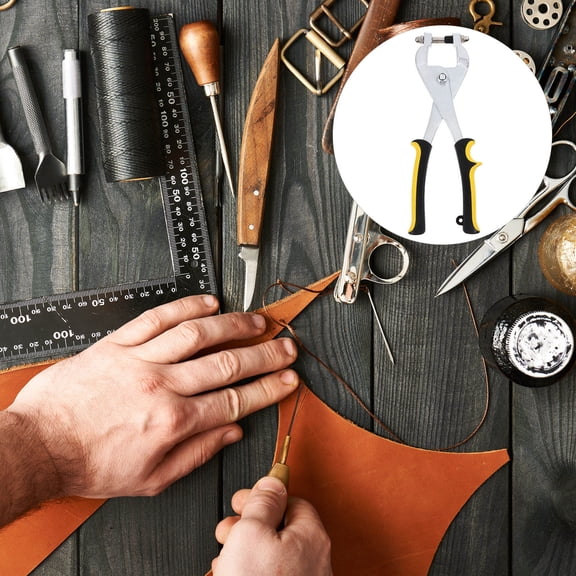 CRILSTYLEO Belt Hole Puncher Set Chromoly Steel Assorted Color 1Pack for Saddle Repair