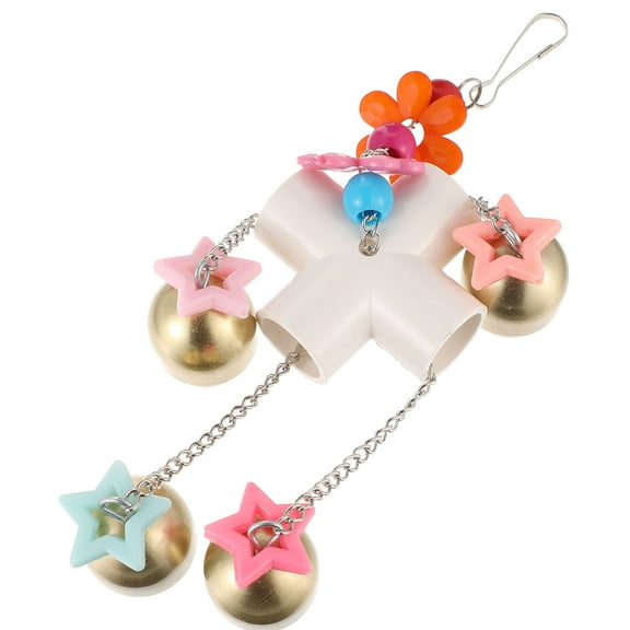 CRILSTYLEO Bird Bite Toy for Birds Tearing and Chewing Fun with Stainless Steel and Plastic 18.5 inches