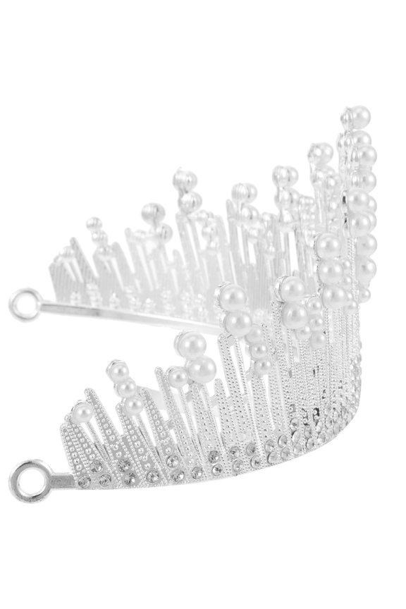 Black Alloy Crown Bridal Headdress for Weddings and Parties Comfortable Durable Hair Decoration 0.5 lbs