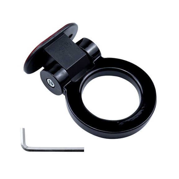 CRILSTYLEO Black Car Tow Hook Decor ABS Simulation Trailer Tow Hook Sticker for Truck