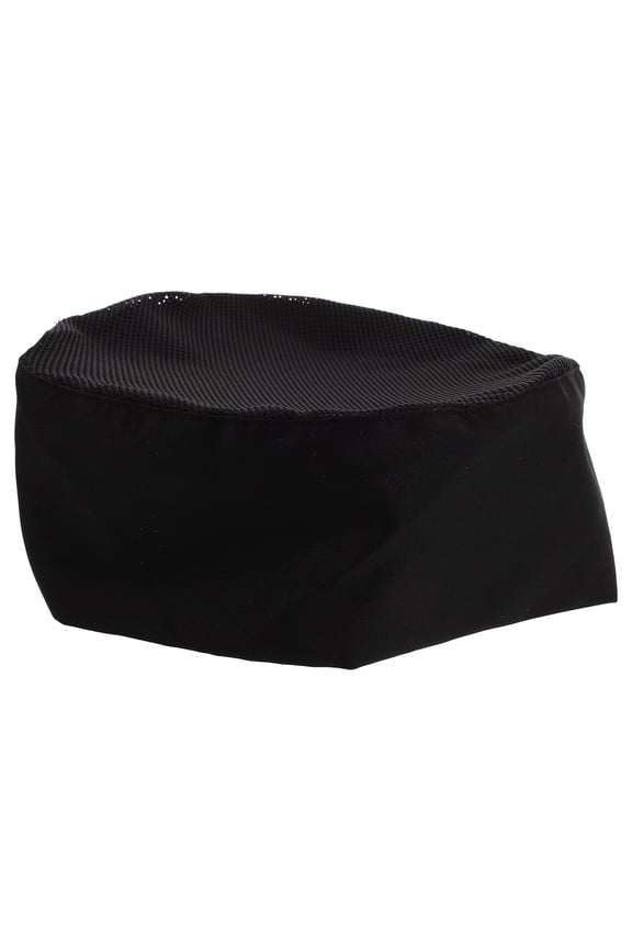 Black Cotton Culinary Skull Cap Breathable Chef Beanie for Sushi and Catering Work