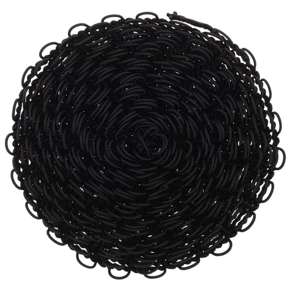 CRILSTYLEO Black Polyester Button Loop Trim for DIY and Sewing Projects