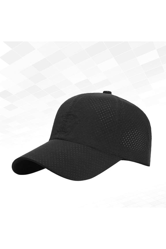 Black Outdoor Hat for Men with Adjustable Strap and Comfortable Fit, Ideal for Hiking, Fishing, and Everyday Use