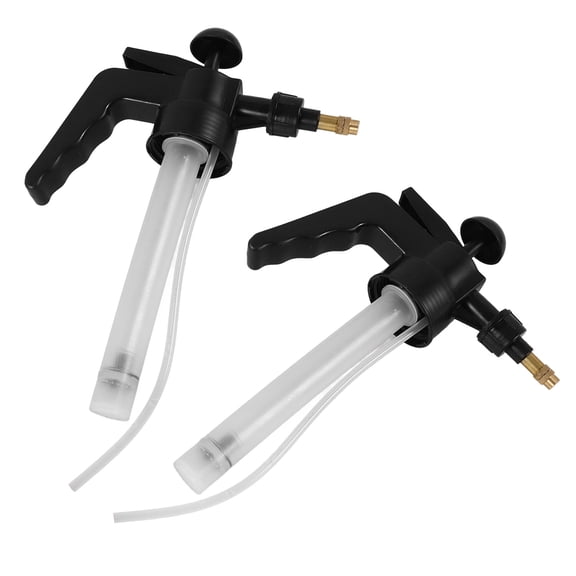 CRILSTYLEO Black Plastic Spray Bottle Nozzle Replacement Pump Head 2pcs