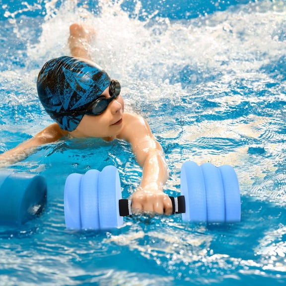 CRILSTYLEO EVA Water Aerobics Dumbbells, Foam Resistance Weights for Aquatic Fitness, Pool Exercise, Full Body Workout