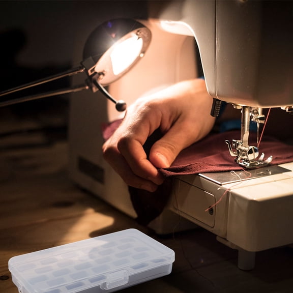 CRILSTYLEO Bobbin Storage container sewing storage box Grey Plastic Prevents Bobbins from Falling 1Pcs