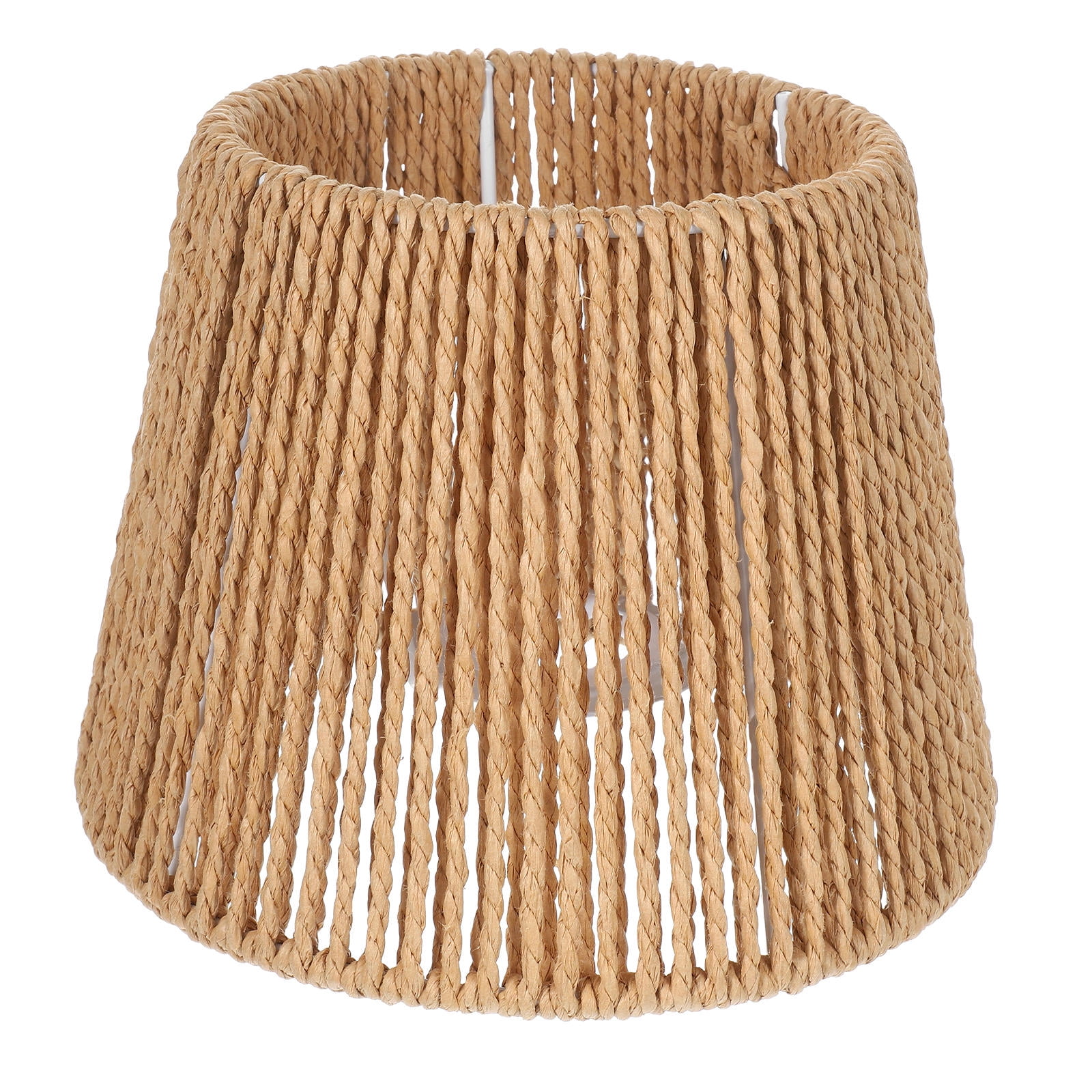 CRILSTYLEO Brown Woven Paper Rope Lamp Shade for E27 E14 Bulb Ceiling ...