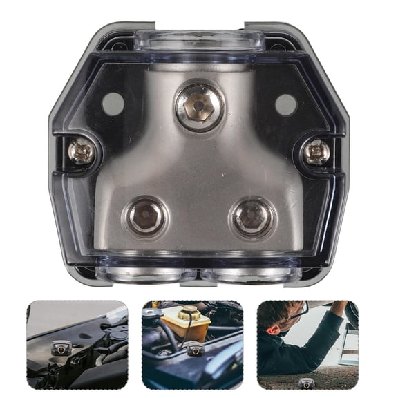 CRILSTYLEO Car Audio Distribution Block Rectangular Overload Protection 1Pack 2.16X1.57X1.38in