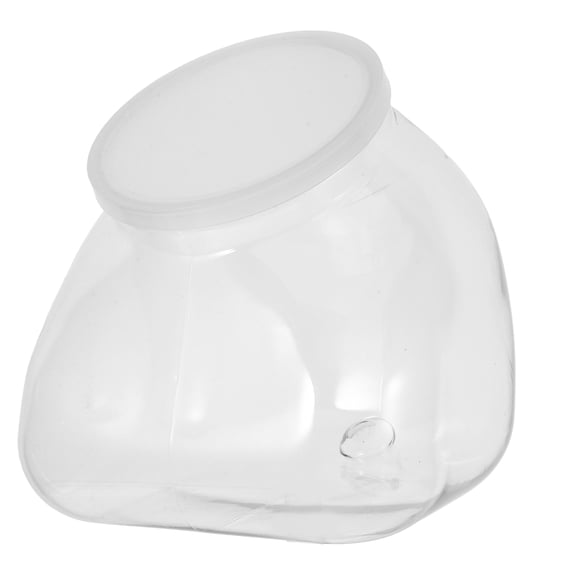 CRILSTYLEO Clear Plastic Food Storage Container with Slanted Mouth Design for Efficient Dispensing