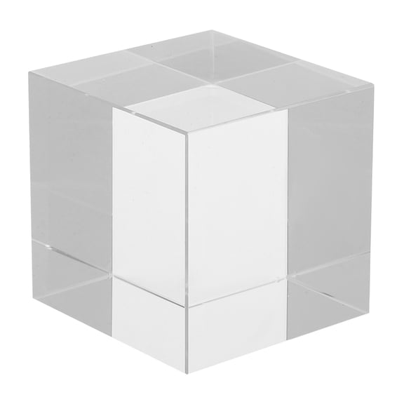 CRILSTYLEO Compact Transparent Square Paperweight for Home Crafts Office Use with Sleek Design