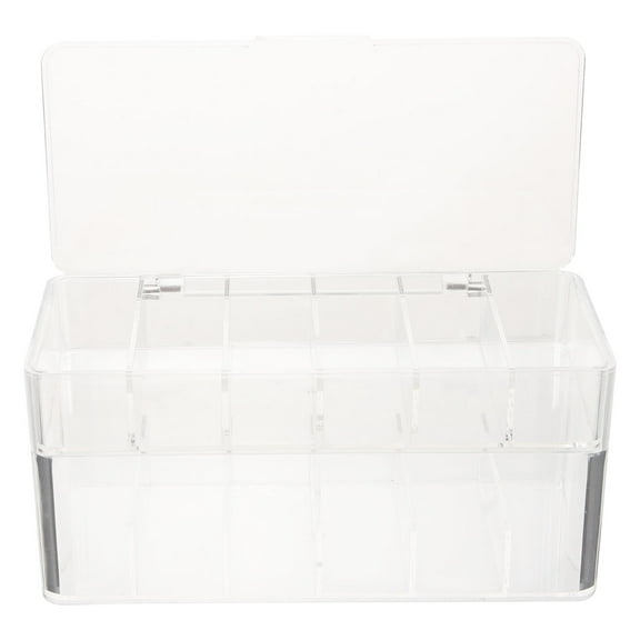 CRILSTYLEO Transparent Cord Management Box 21x10cm for Electronics Accessories, Cable Organizer Storage, 1 Pack