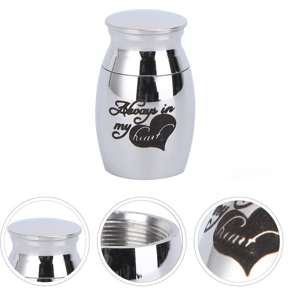 CRILSTYLEO Creative Urn Stainless Steel Pet Ashes Box Small and Easy to Carry for Storage