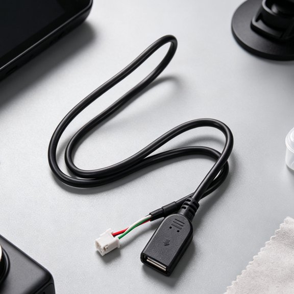 CRILSTYLEO Dash Cam Replacement Cable with Wear Resistant Wire for Car Camera Power and Data