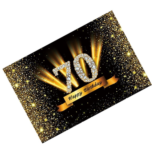 CRILSTYLEO Decorative 70Th Birthday Backdrop for Photography Premium Vinyl Material