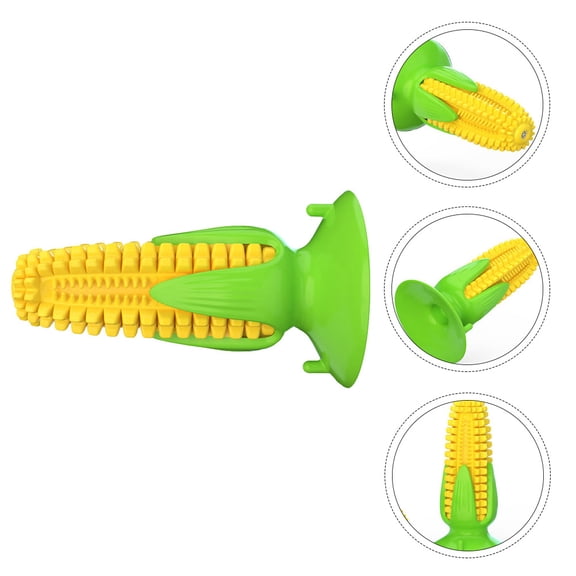 CRILSTYLEO Dog Toys for Chewers TPR Corn Shape Yellow 1Pcs for Dogs