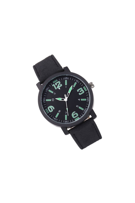 Durable Black Quartz Watch for Men Stylish Digital Business Wristwatch Suitable