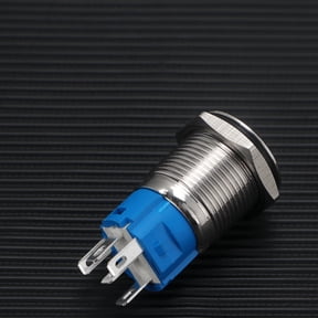 CRILSTYLEO Plated Stainless Steel Illuminated Push Button for Automotive and Electrical Circuit Applications