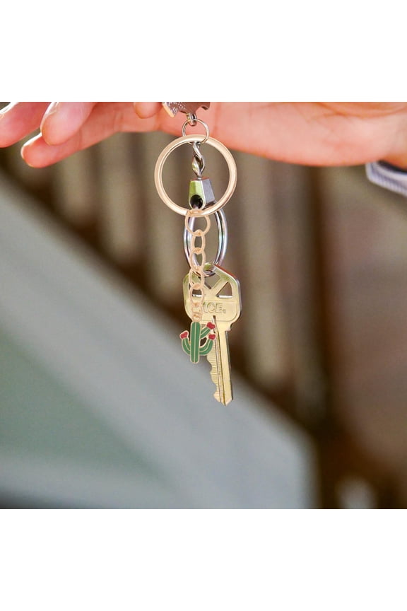 Durable Multi Color Cactus Keychains Stylish Key Holder Unique Key Decoration Pendant