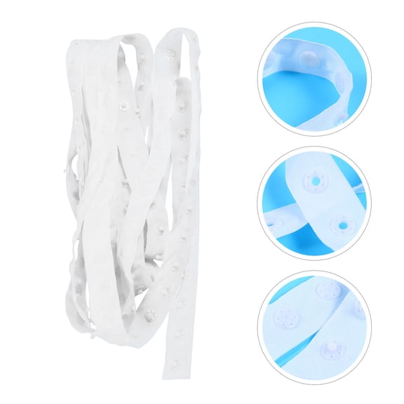 CRILSTYLEO Sewing Snap Fastener Tape White for Clothes Pillows and Crafts