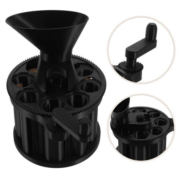 CRILSTYLEO Efficient Black Manual Coin Roller for Desktop Coin Sorting and Counting