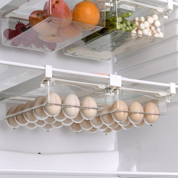CRILSTYLEO Transparent Egg Holder for Refrigerator Made of ABS and Pet