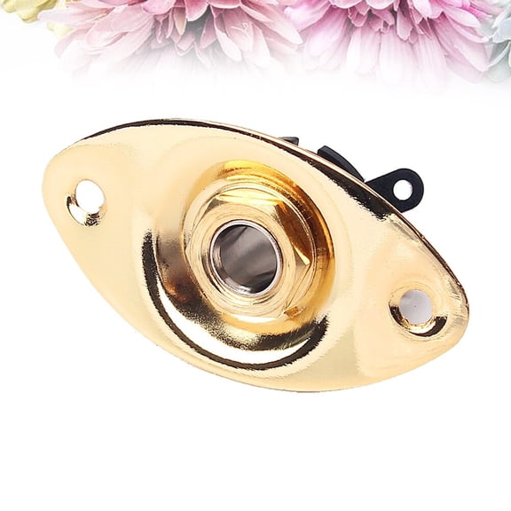 CRILSTYLEO Female Guitar Input Jack Plate Tone 1 Piece Replacement Part for Instrument Upgrade
