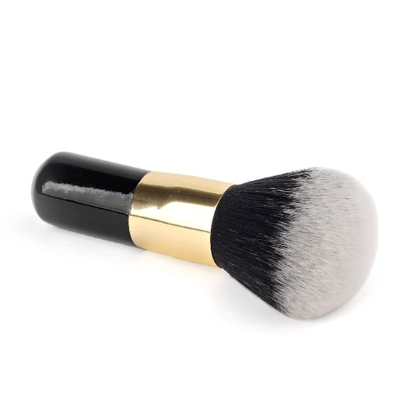 CRILSTYLEO Flat Foundation Makeup Brush Black with Liquid Reservoir for Easy Blending