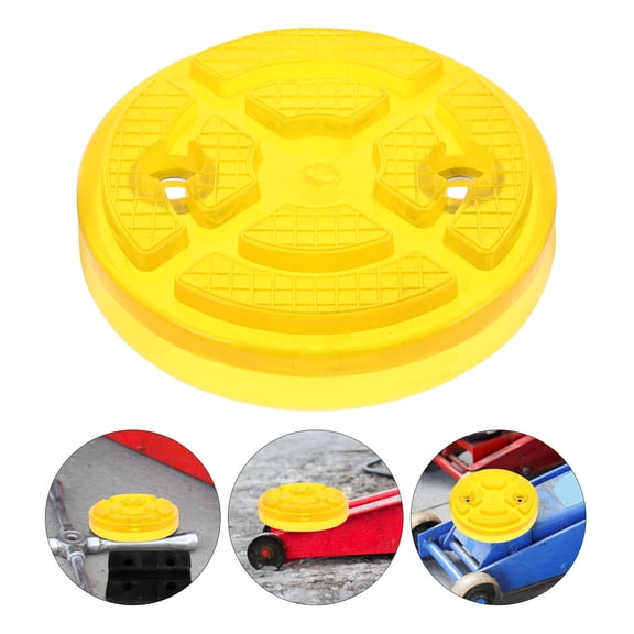CRILSTYLEO Floor Jack Rubber Pad in Yellow for Vehicle Lifts and Rv Trailer Jack Stands