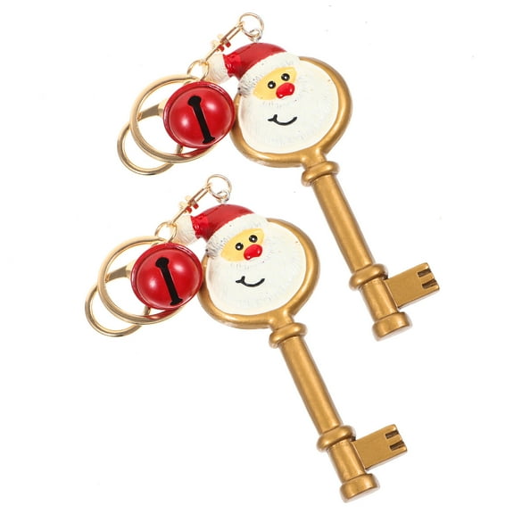 CRILSTYLEO 2-Pack Santa Claus Key Ornaments for Christmas Tree, Home & Holiday Party Decorations