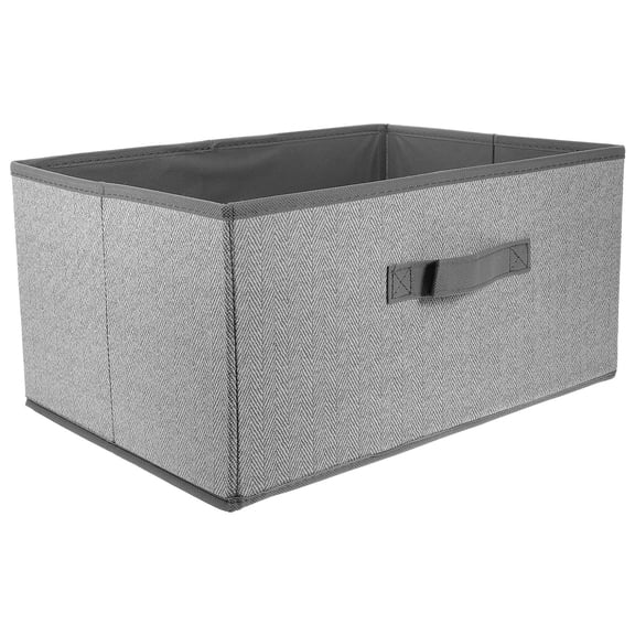 CRILSTYLEO Gray Nonwoven Storage Bins, Lightweight Portable Clothes Organizer Boxes for Closet Bedroom Home, 16 x 12 x 10 in