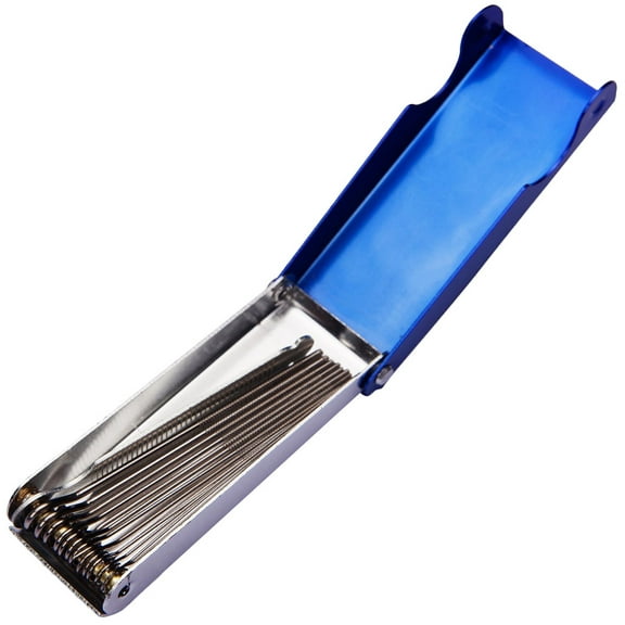 CRILSTYLEO Guitar Nut File Stainless Steel for Guitar Use Blue with Multiple Sizes Fret Wire Tool for Electric Acoustic Guitar Bass Uke 6.5mm