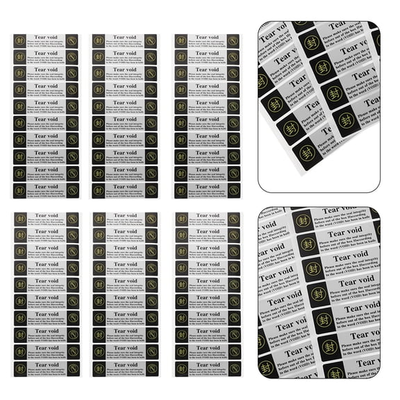 CRILSTYLEO High Security Tamper Sticker Multi Non-Transfer for Reliable Package Sealing 200Pcs