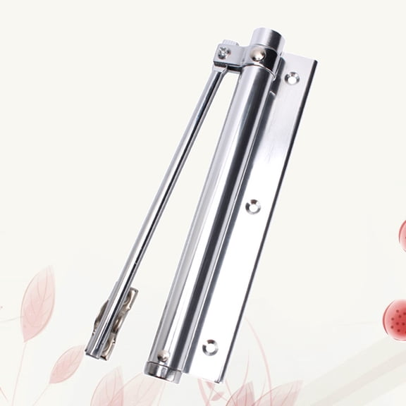CRILSTYLEO Adjustable Home Door Closer with Spring and Screws, Plated Aluminum, Practical Design
