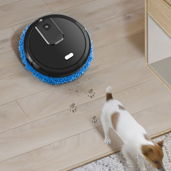 CRILSTYLEO Home Robot Sweeper and Mop in Sky Blue with Quiet Operation and Compact Design