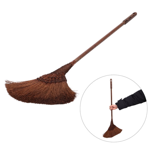 CRILSTYLEO Household Floor Sweeper Broom with Sturdy Wooden Handle for Indoor and Outdoor Cleaning