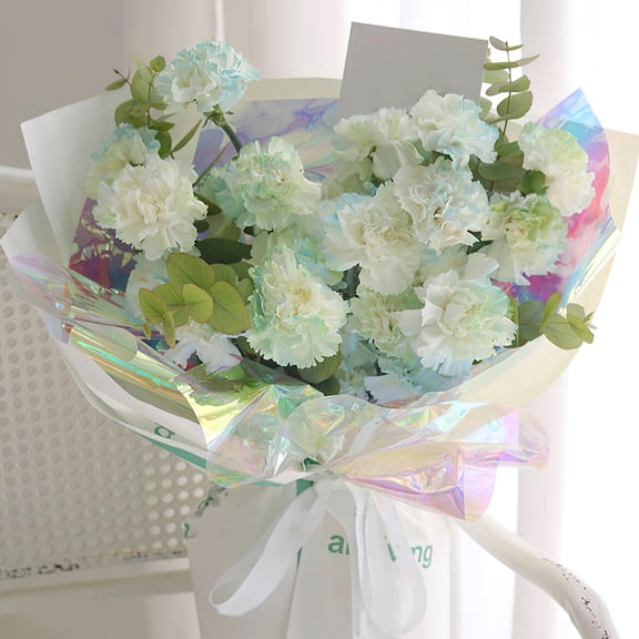 CRILSTYLEO Iridescent Cellophane Wrap for Present Packaging and DIY Floral Bouquet Wrapping