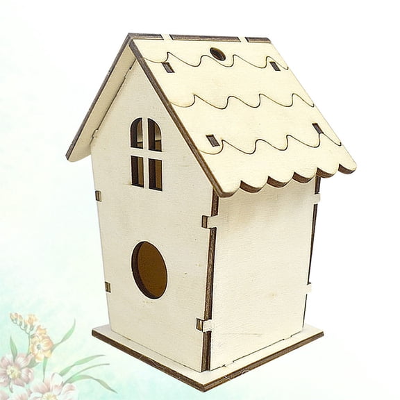 CRILSTYLEO Khaki Wooden Bird Cage Decor Bird Breeding Box for Pets with Natural Wood