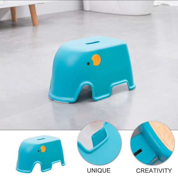CRILSTYLEO Lightweight PP Step Stool, Blue, Non-Slip, Multi-Purpose for Daily Use