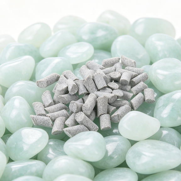 CRILSTYLEO Non Abrasive Ceramic Tumbling Pellets Light Grey for Vibratory and Rotary Tumblers Polishing