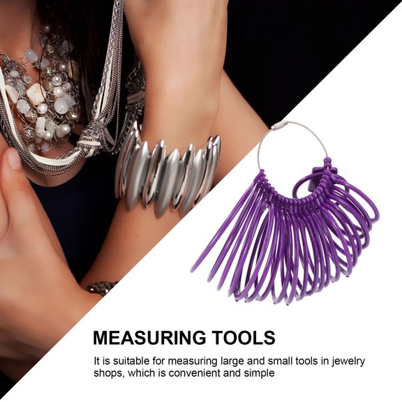 CRILSTYLEO Measuring Ring Tools Portable Precise Measurement Plastic 1Pc