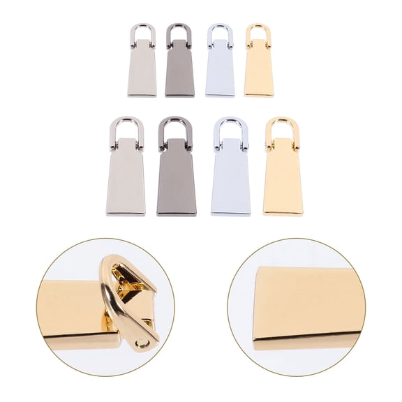 CRILSTYLEO Metal Zipper Repair Kit for Bags, High-Strength Metal Parts, Assorted Colors, 8-Piece Set for